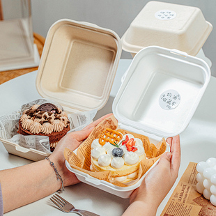 一次性餐盒野餐打包寿司纸水果盒子纸便当蛋糕提拉米苏春游食品级