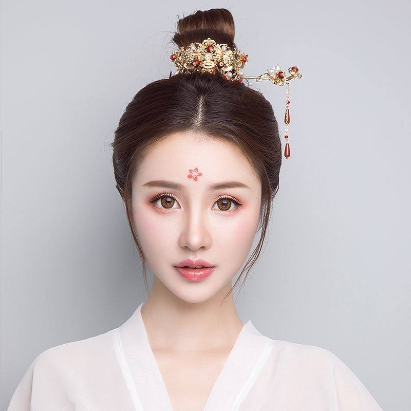 汉服头饰女古风发冠优惠券爱比价妈妈