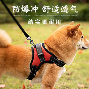 宠物狗狗牵引绳胸背带背心式中型小型犬狗链项圈柯基遛狗绳子用品
