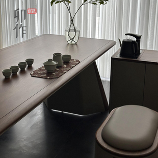 卯作新中式茶桌椅实木轻奢现代简约办公家用功夫泡茶台禅意茶室