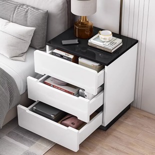 全实木床头柜简约现代家用卧室小型收纳柜床头置物架简易储物柜子