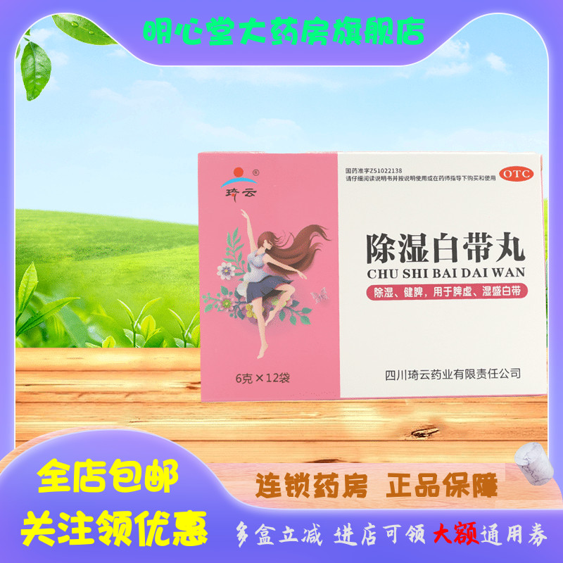 琦云 除湿白带丸 6g*12袋/盒