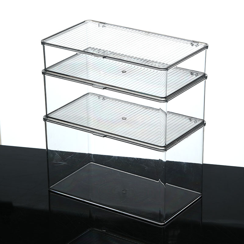 桌面收纳盒透明亚克力长方形带盖厨房调料瓶筷子刀叉餐具置物架