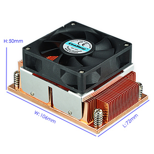 2011Narrow服务器CPU散热器2066工控电脑激光LED制冷片紫铜散热片