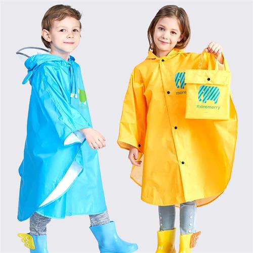 升级款大帽檐儿童雨衣男童女童小学生书包雨披斗篷小童幼儿园环保