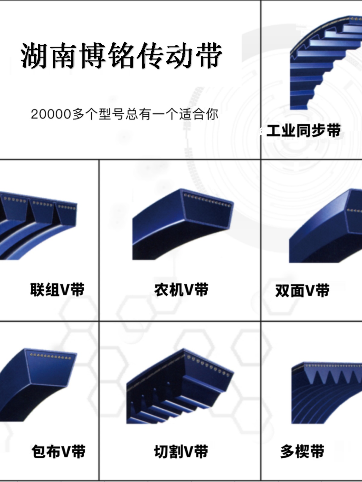 齿形三角带AV13X1160-1340/17-480-545/6470-6535汽车工业皮带