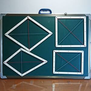 教具对角线演示器长方形变平行四边形正方形菱形几何学数学初中