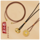 皮绳穿黄金直穿式平安扣翡翠吊坠挂绳免绑可调节防掉螺纹扣项链绳