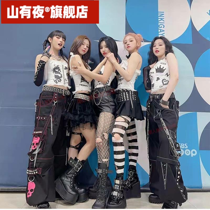 gidle韩国女团同款演出服女学生新款舞台打歌服爵士舞蹈服套装潮