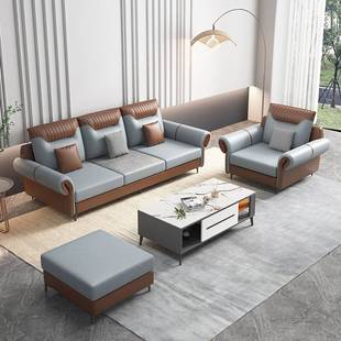 北欧科技布冬夏两用凉席沙发组合客厅小户型简约现代布艺家具新款