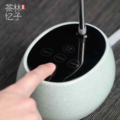林子茶忆 家用桶装水触控自动抽水器 陶瓷外壳智能上水器电动加水