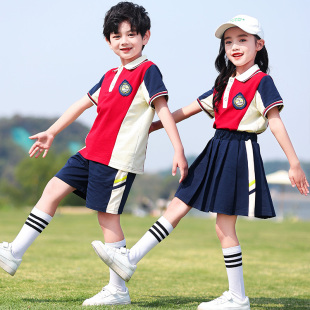 夏季幼儿园园服套装夏装大班毕业服一年级儿童运动班服小学生校服