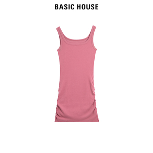 Basic House/百家好吊带连衣裙女2024夏季新款辣妹修身内搭裙子