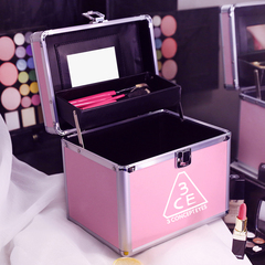 韩国化妆包大号专业手提大容量多层铝合金化妆箱便携旅行收纳箱