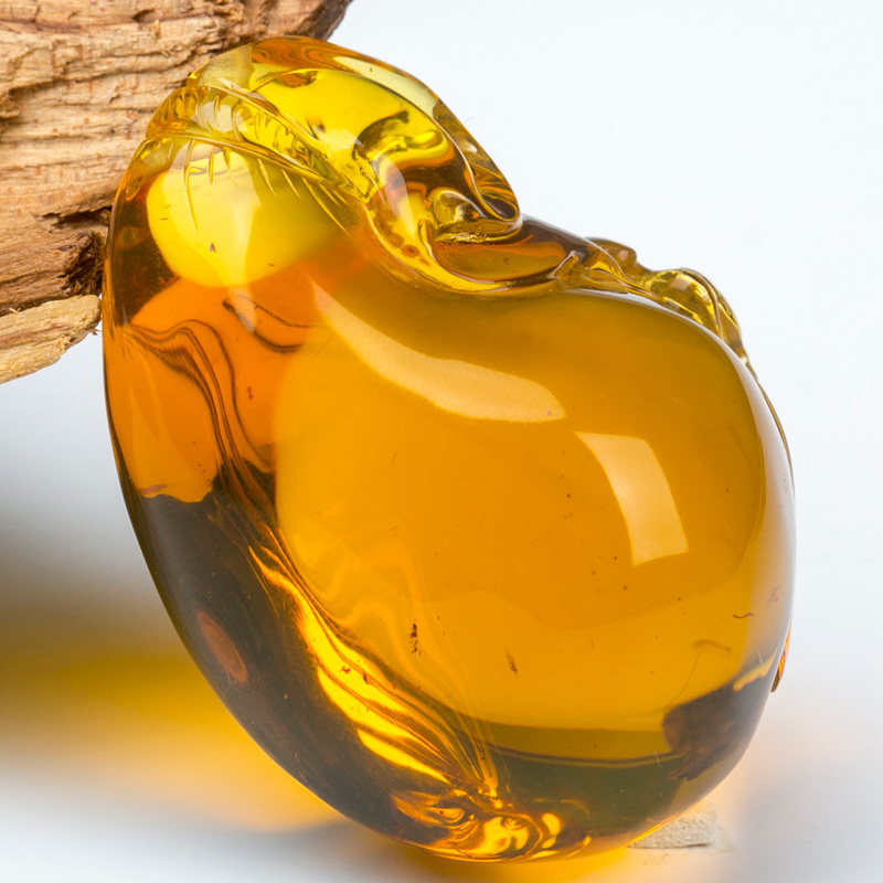 24.01g天恒缅甸琥珀 金珀【金钱袋】挂件