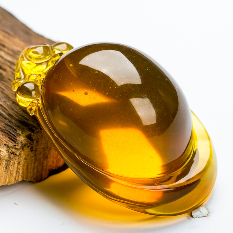 21.65g天恒缅甸琥珀 金珀【福寿】挂件