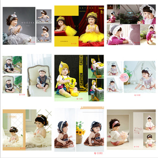 高货影楼2024新款韩版儿童摄影服装男孩百天周岁女宝宝主题拍照衣