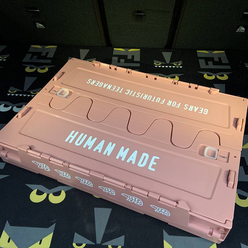 Human Made粉色折叠收纳盒车后备箱储物箱潮流车载收纳箱装饰摆件