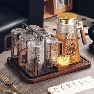 新中式茶具套装家用玻璃杯水杯客厅耐热茶杯待客水具家庭喝水杯子