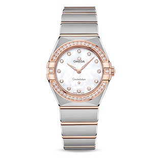欧米茄(OMEGA)手表瑞士星座系列时尚优雅镶钻石英女士腕表