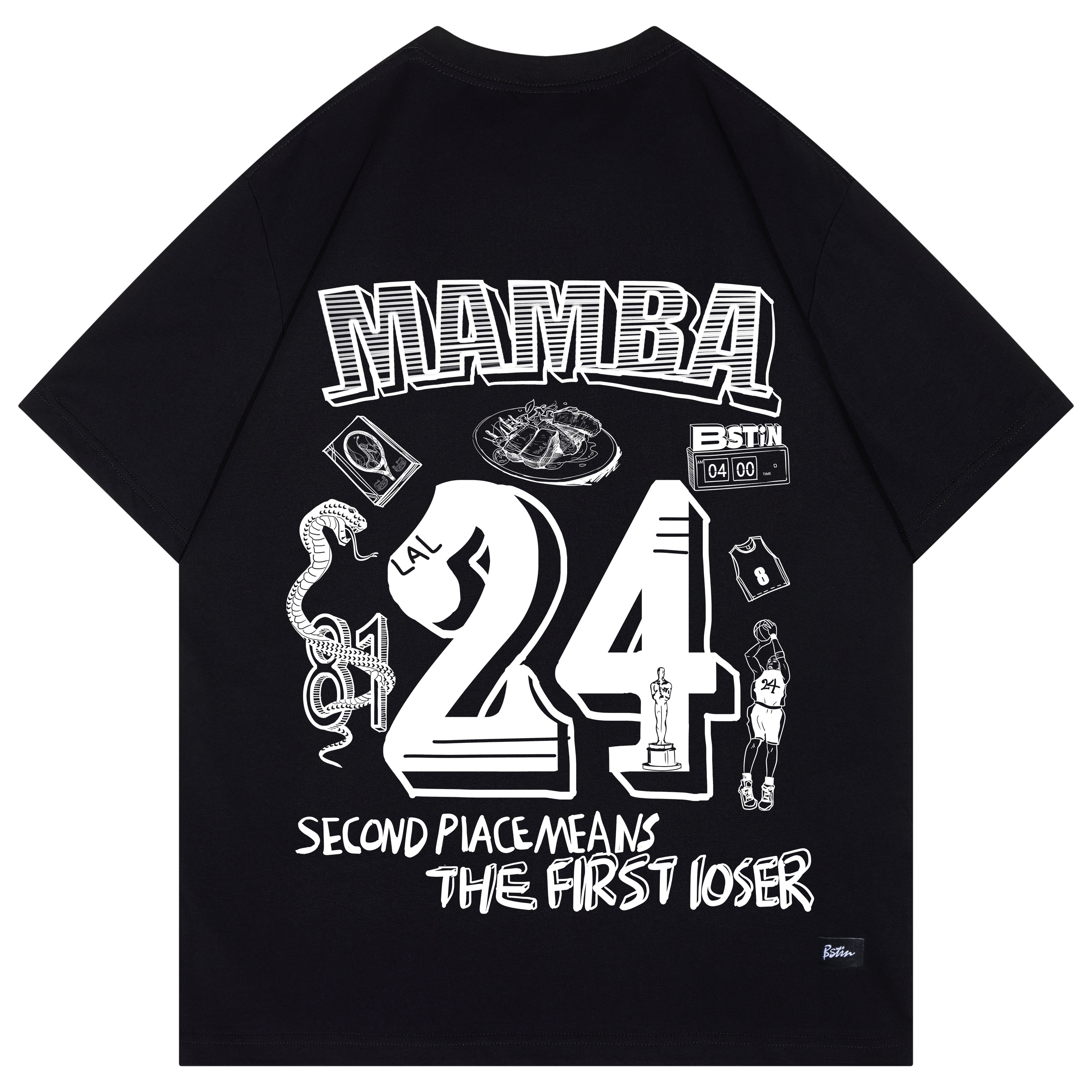 手绘科比詹姆斯夏季圆领短袖美式涂鸦街头印花t恤 原价158元 现价153