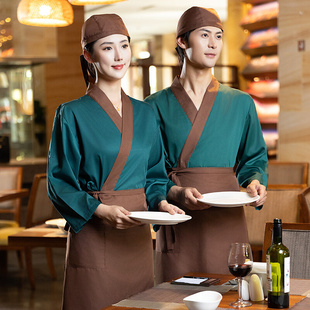 可批速发现货日式厨师服装韩国日本料理寿司店餐厅厨房男女服务员