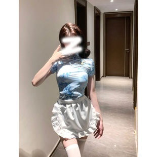 中华小厨娘2.0日系软妹Lolita女仆围裙COS服新中式旗袍连衣裙套装