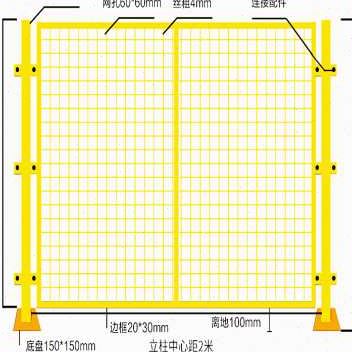 新品厂销车间仓库隔离网厂区市场防护网铁丝围栏隔断框架隔离栅品