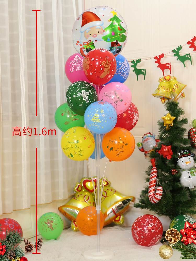 圣诞节装饰气球场景布置地飘节日氛围感装扮布景橱窗圣诞汽球树