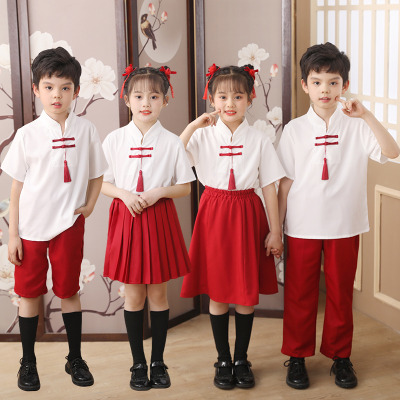六一儿童合唱服中小学生毕业照班服诗歌朗诵比赛中国风幼儿园园服