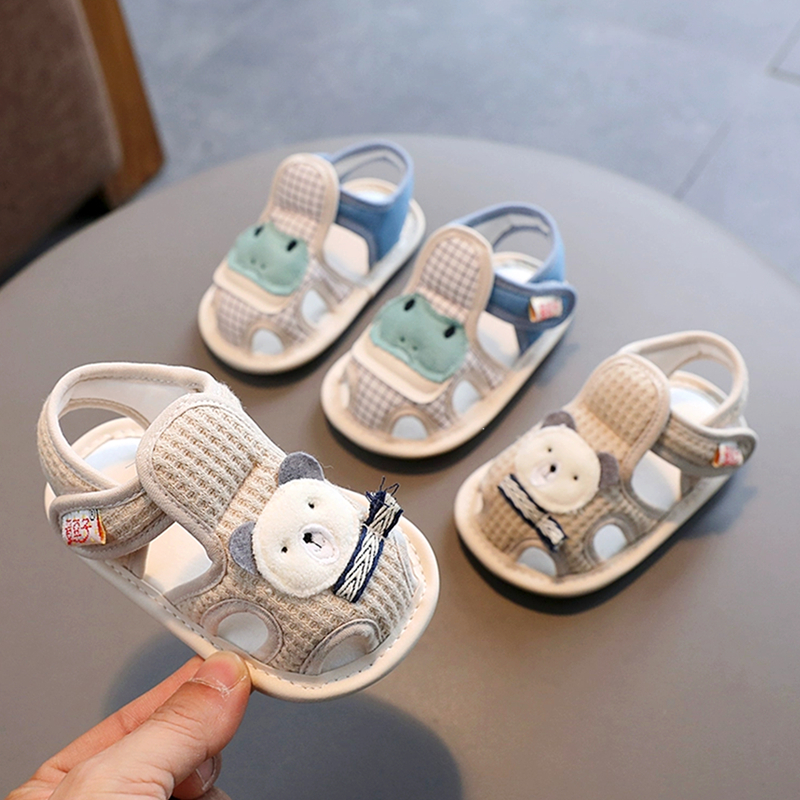 婴儿凉鞋夏季女男宝学步包头软底防滑儿童女孩2023新款小1-2岁