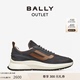 【官方正品】BALLY/巴利男士灰棕色皮革运动休闲鞋6302847