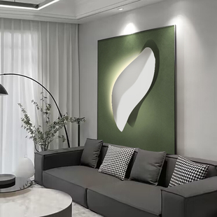 意式极简客厅装饰画现代轻奢沙发背景墙艺术挂画几何抽象玄关壁画