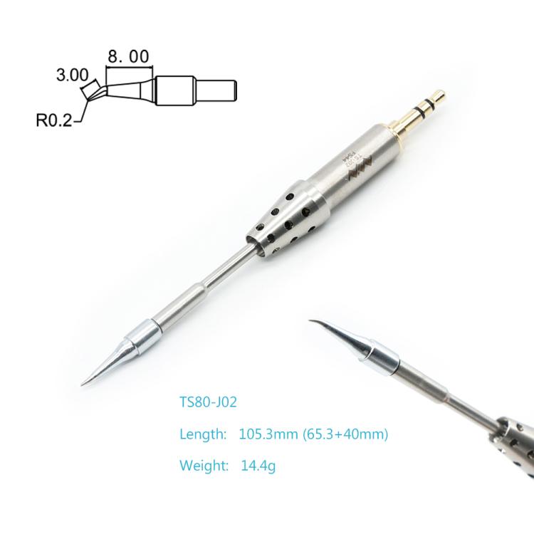 TS80P智能可调温电烙铁焊接烙铁头五款可选B02D25K4J02BC02电焊笔