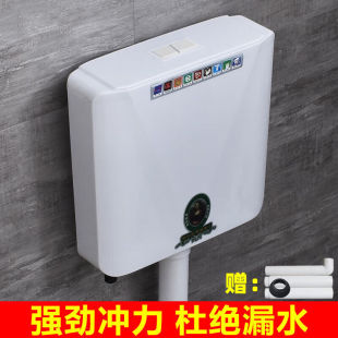 杜奥冲水箱厕所冲水器蹲便器家用水箱卫生间马桶水箱（配排水管）