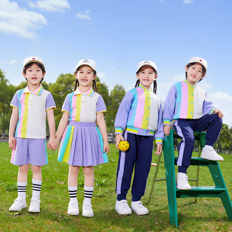 套装小学生班服学院风定制儿童一年级校服幼儿园园服春秋款三件套