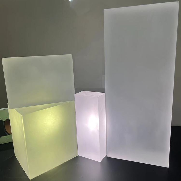磨砂亚克力板加工-彩色方块透明定制热厚扩散板弯透光3乳mm白120