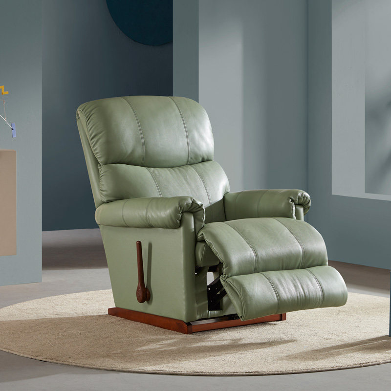 lazboy乐至宝多功能单人真皮沙发休闲家用客厅小户型可躺可睡p559