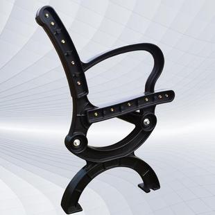 户外玻璃钢座椅子脚高强度复合碳纤仿铸铝椅脚公园椅配件靠背椅架