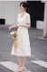 ICICLE之禾专柜代购修身连衣裙女2024夏季新款气质显瘦白色中长裙