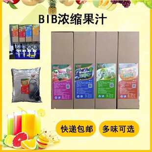 冰速BIB10倍浓缩果汁5升袋装现调果味浓浆蜜桃蓝莓原浆商用自助餐