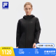 FILA 斐乐官方女士梭织外套2024冬新款简约宽松健身运动连帽上衣