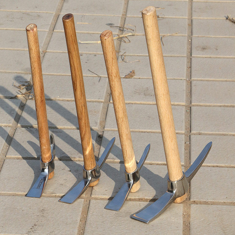 不锈钢十字镐柄镐洋镐户外镐鹤嘴锄小锄头地质勘探工具登山镐冰镐