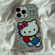 可爱网红少女心hellokitty适用苹果15手机壳iPhone14pro新款13硅胶15ProMax女款12防摔11小众创意全包保护套