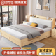 实木床现代简约主卧1.5米出租房用床单人双人床工厂直销储物床架