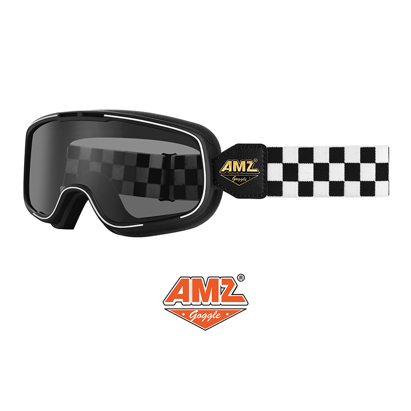 AMZ摩托车风镜哈雷头盔护目镜复古机车骑行防晒越野防风镜戴眼镜