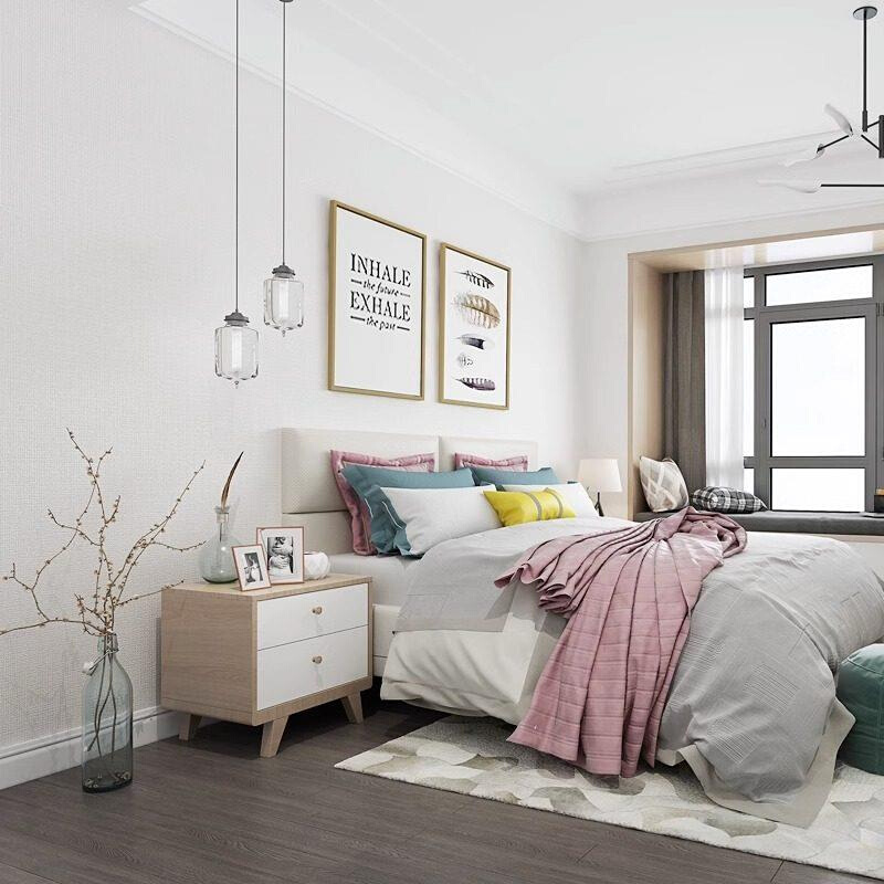 新品亚麻纹素色自粘壁纸加厚家用防水3d立体墙贴温馨卧室客厅背景