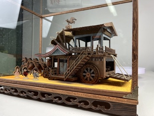 莲花楼马车透明展示盒柜笼玻璃防尘罩木工艺品摆件