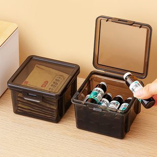 防尘避光药盒药箱家庭装透明医药箱药物收纳盒小号口服液药品分类