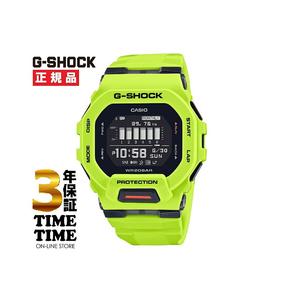 日本直邮CASIO 卡西欧G-SHOCK户外计步蓝牙手表男女 GBD-200-9JF